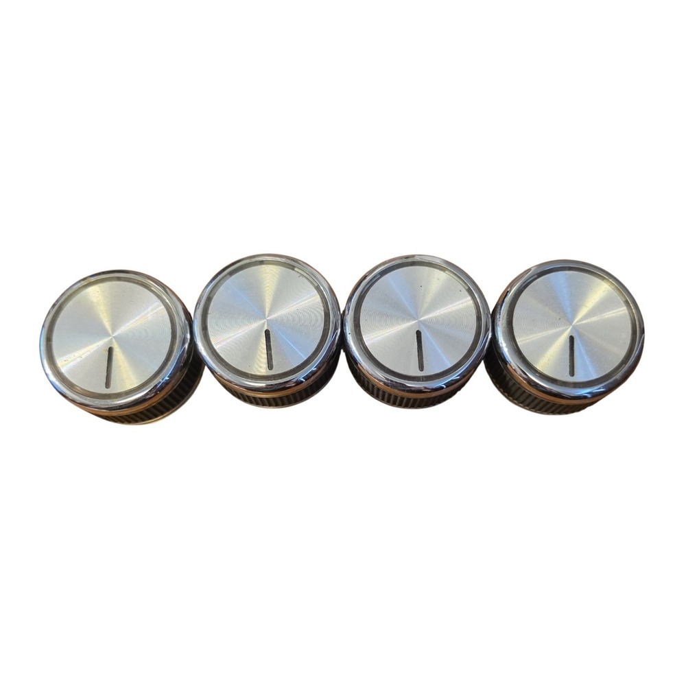 Monument Grills Replacement Control Knobs Set of 4 Silver Chrome K104BSBGD2S-1